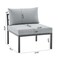 Manhattan Comfort Sunnyside Corner Patio Conversation Set with Table in Grey on Grey OD-CV026-GY - alternate 6